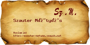 Szauter Mátyás névjegykártya